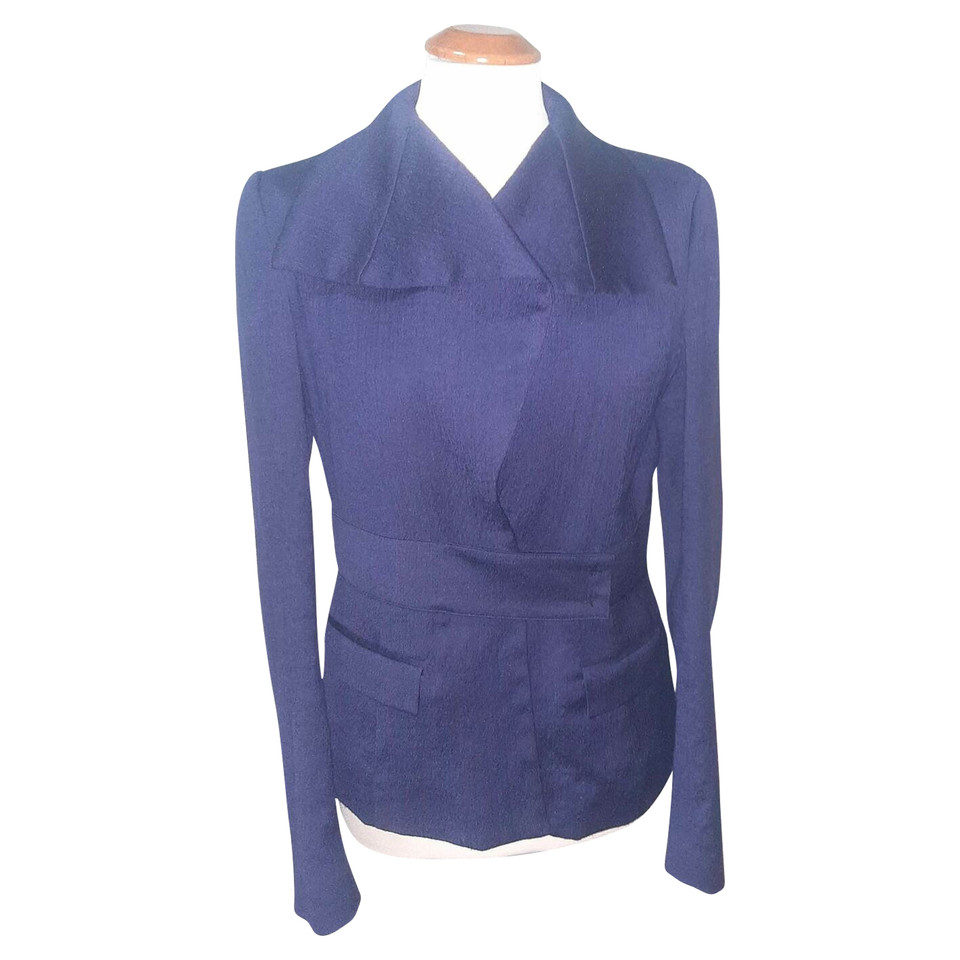 Malloni Jacke/Mantel aus Wolle in Blau
