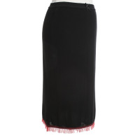Marc Cain Knitted skirt in black / red