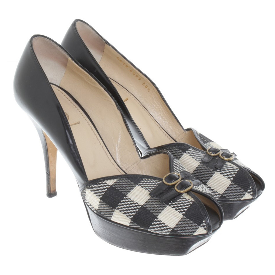 Yves Saint Laurent pumps with check pattern