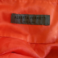 Alberta Ferretti Orangefarbener Seidenrock 
