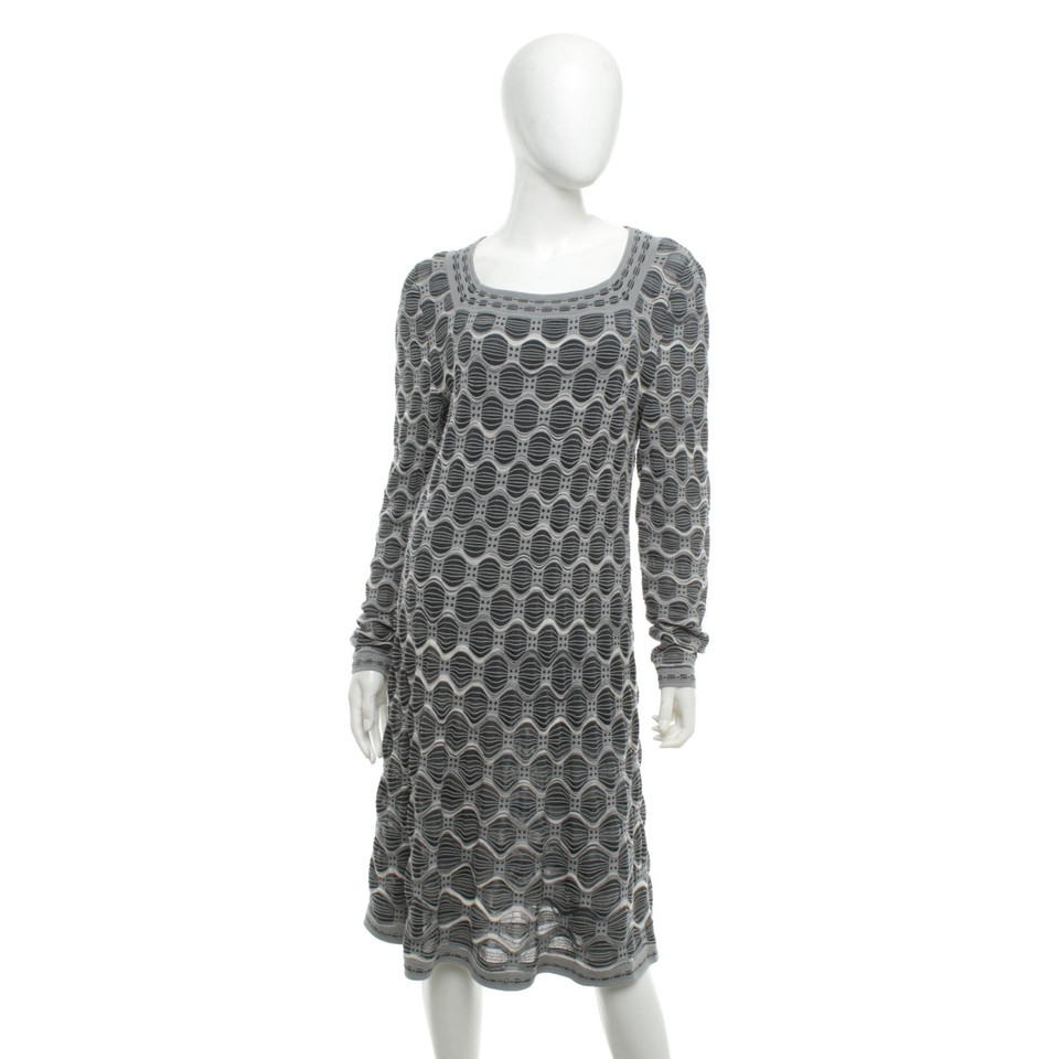 Missoni Patterned dress in grey / white