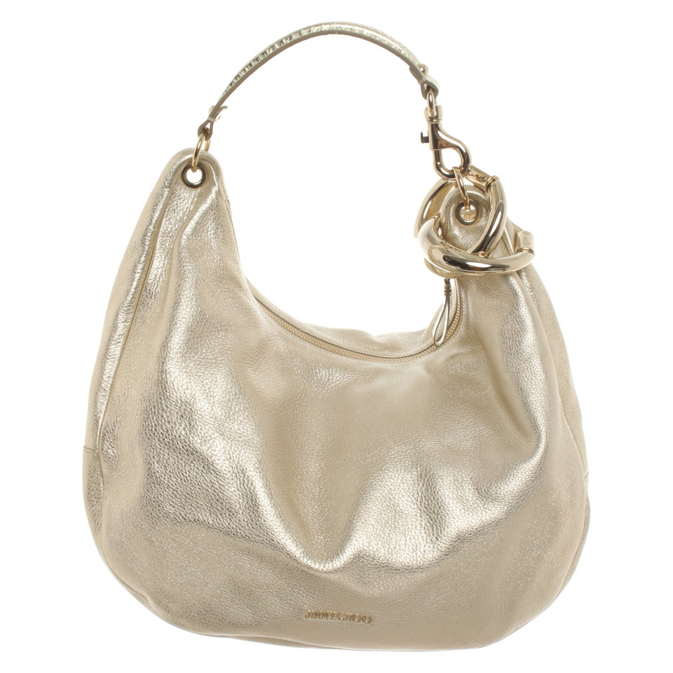 Jimmy Choo Handbag Leather in Gold