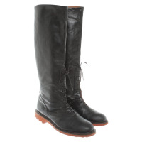 Robert Clergerie Bottes en Cuir en Noir