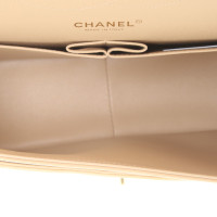 Chanel Classic Flap Bag Jumbo Leer in Beige