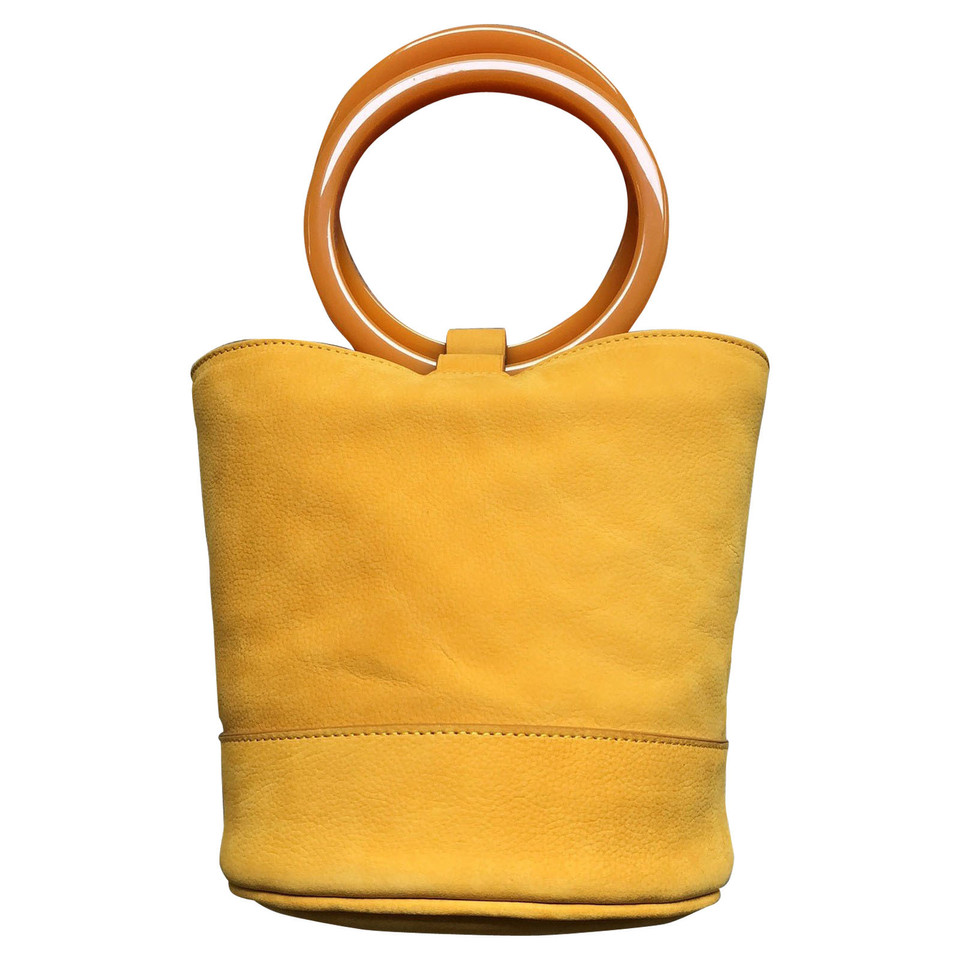 Simon Miller Handtasche aus Leder in Gelb