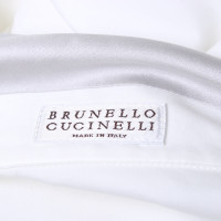 Brunello Cucinelli Blouse in wit / grijs