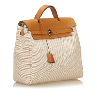 Hermès Herbag 31 Canvas in White