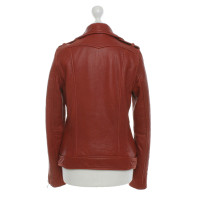 Maje Leather jacket in red