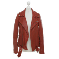 Maje Leather jacket in red