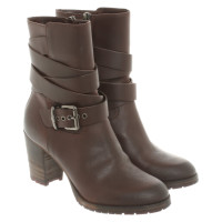 Twin Set Simona Barbieri Bottines en Cuir en Marron