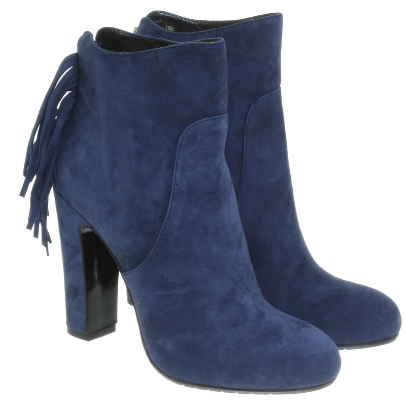 Aigner Fringed suede leather boots
