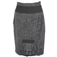 Karen Millen Black skirt with check pattern