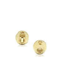 Chanel Enamel Gold-Tone Clip-On Ohrringe