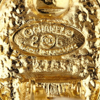 Chanel Orecchini a clip in oro inciso su oro