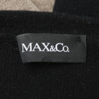 Max & Co Robe en maille en noir / brun clair