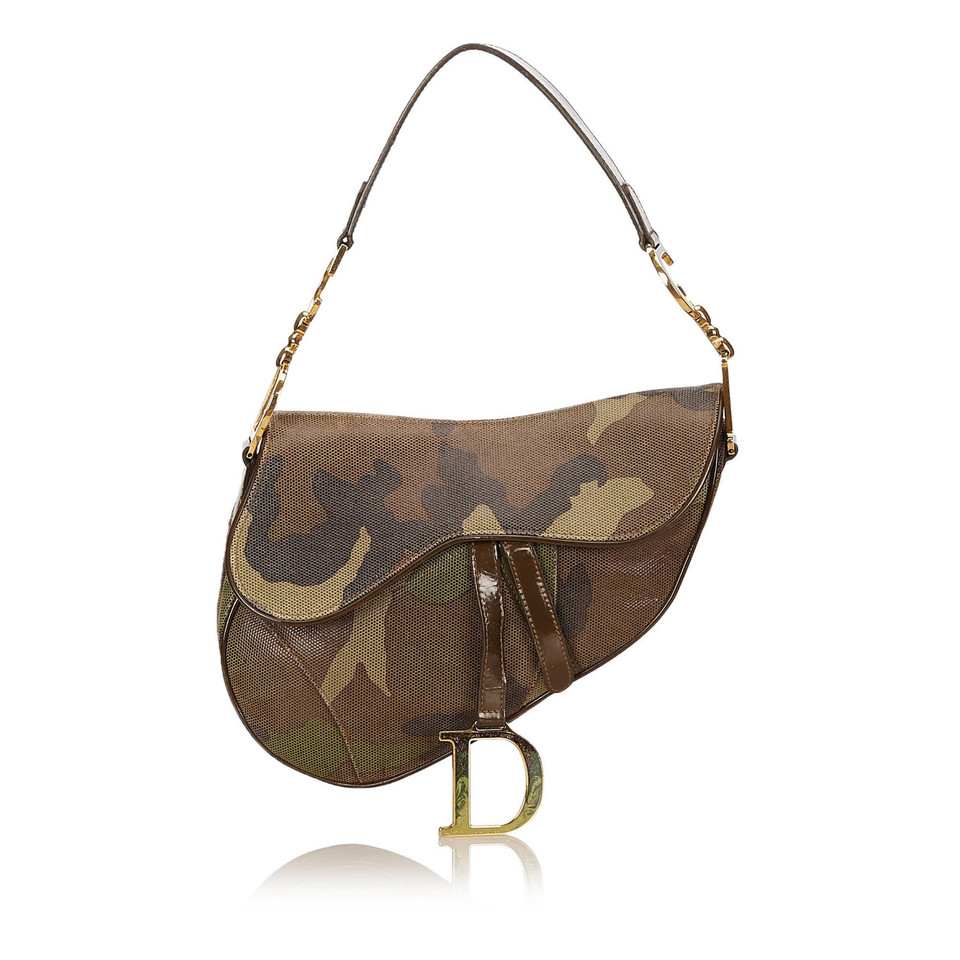 Christian Dior Camouflage Suede Saddle