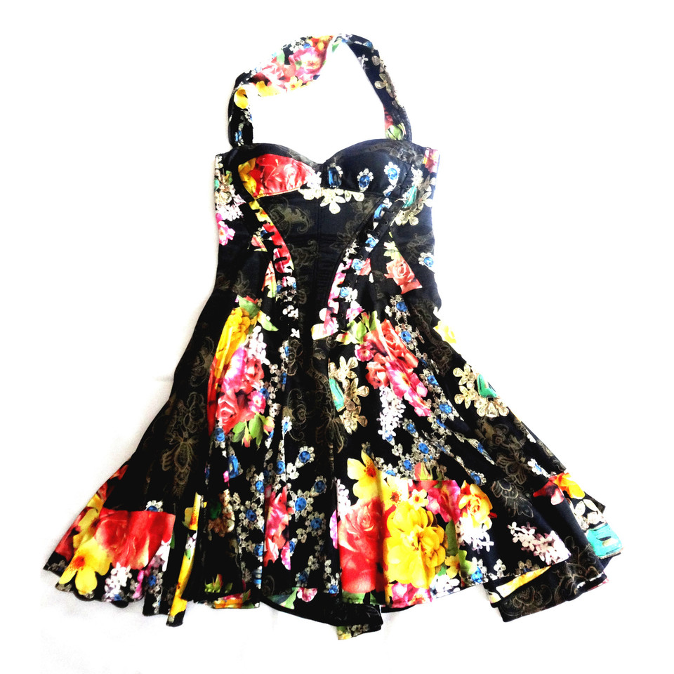 Roberto Cavalli Silk dress in multicolor