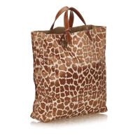 Fendi Leopardmuster Canvas Tote Bag