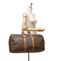 Louis Vuitton Keepall 60 in Tela in Marrone