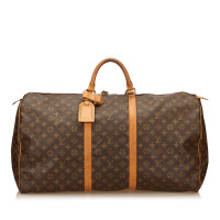 Louis Vuitton Keepall 60 in Tela in Marrone