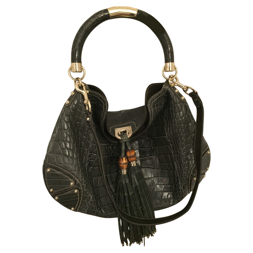 Gucci &quot;Indy bag&quot; made of crocodile leather - Buy Second hand Gucci &quot;Indy bag&quot; made of crocodile ...