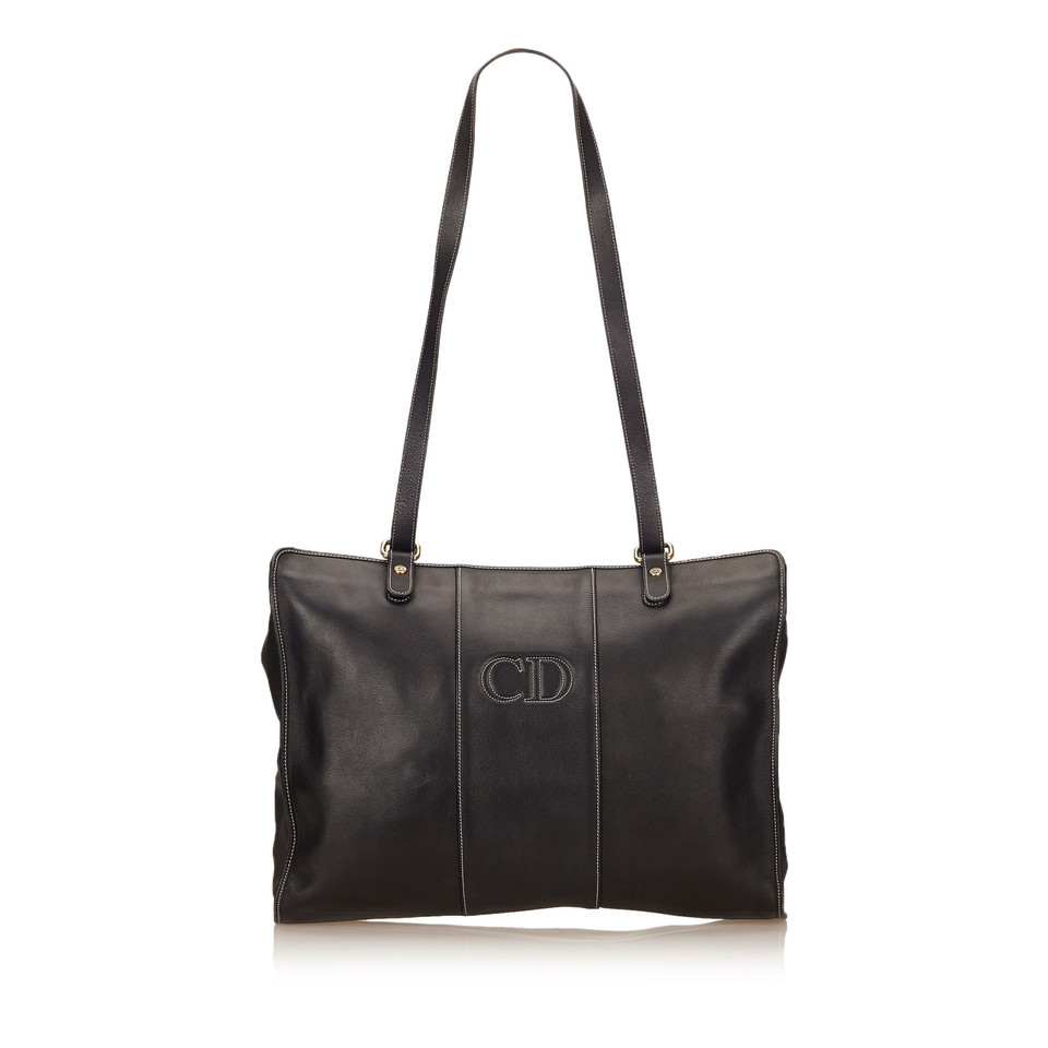Christian Dior Leather Tote Bag