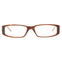 Versace lunettes étroites Brown