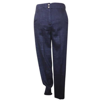 Max Mara Trousers Linen in Blue