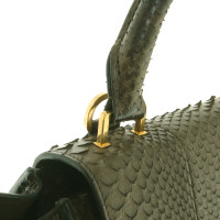 Céline "Trapeze Bag" python leather