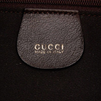 Gucci Leather Bamboo Tote Bag