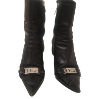 Christian Dior Ankle boots Leather in Black