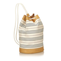 Burberry Striped Cotton Backpack
