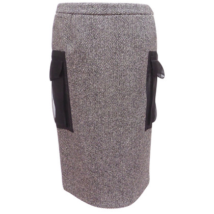 Christian Dior jupe en tweed avec des sacs de soie