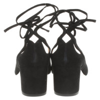 Aquazzura Pumps/Peeptoes aus Wildleder in Schwarz