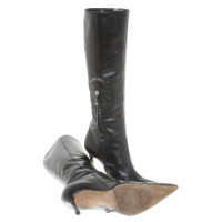 Gianni Versace Stivali in pelle in nero
