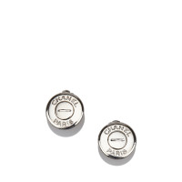 Chanel Argento-tono clip su orecchini