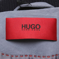 Hugo Boss Jacket/Coat Leather in Blue