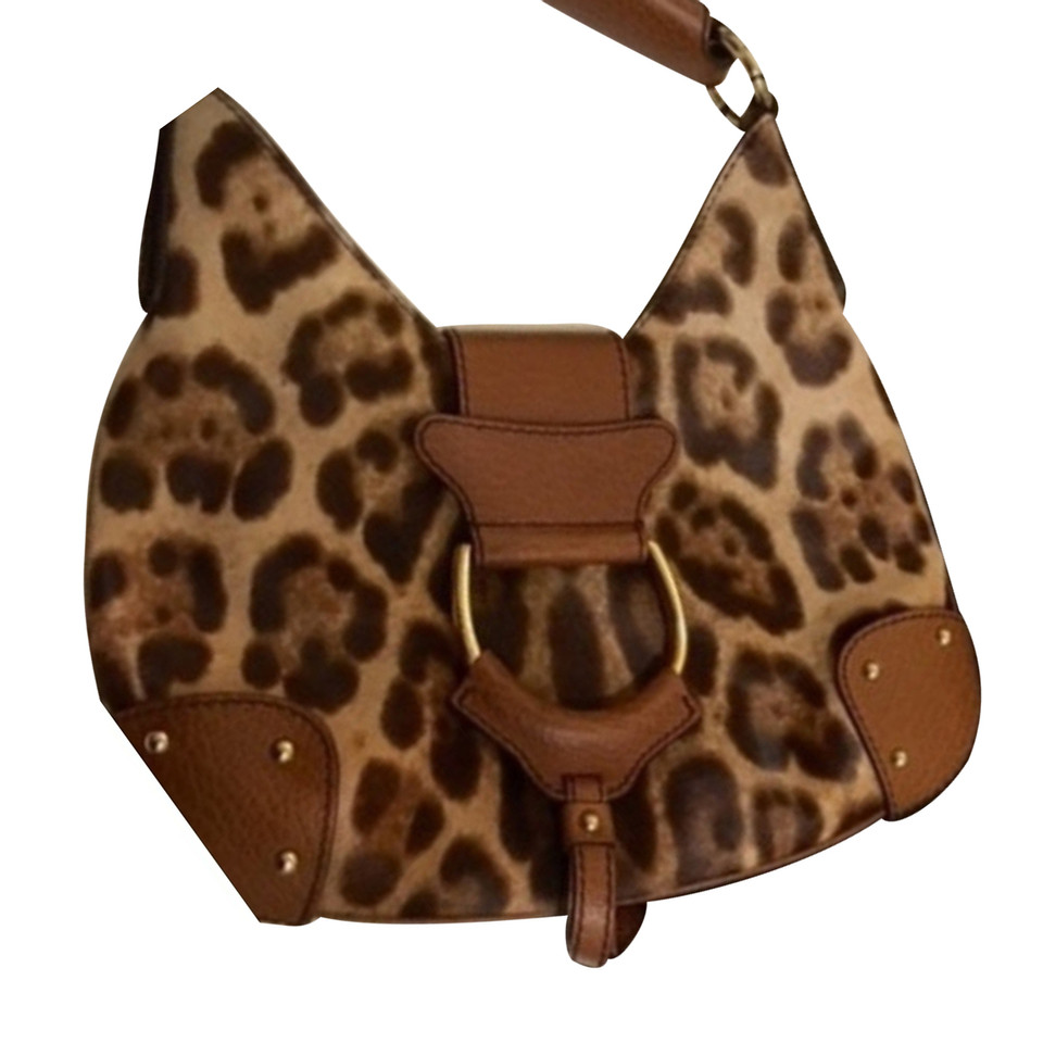 Dolce & Gabbana Buckle bag with leopard print