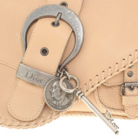 Christian Dior Saddle Bag Leather in Beige
