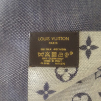 Louis Vuitton Monogram blauwe denim sjaal