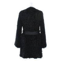 Marc Cain Giacca/Cappotto in Pelliccia in Nero