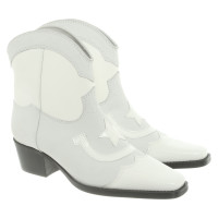 Ganni Ankle boots Leather in Cream