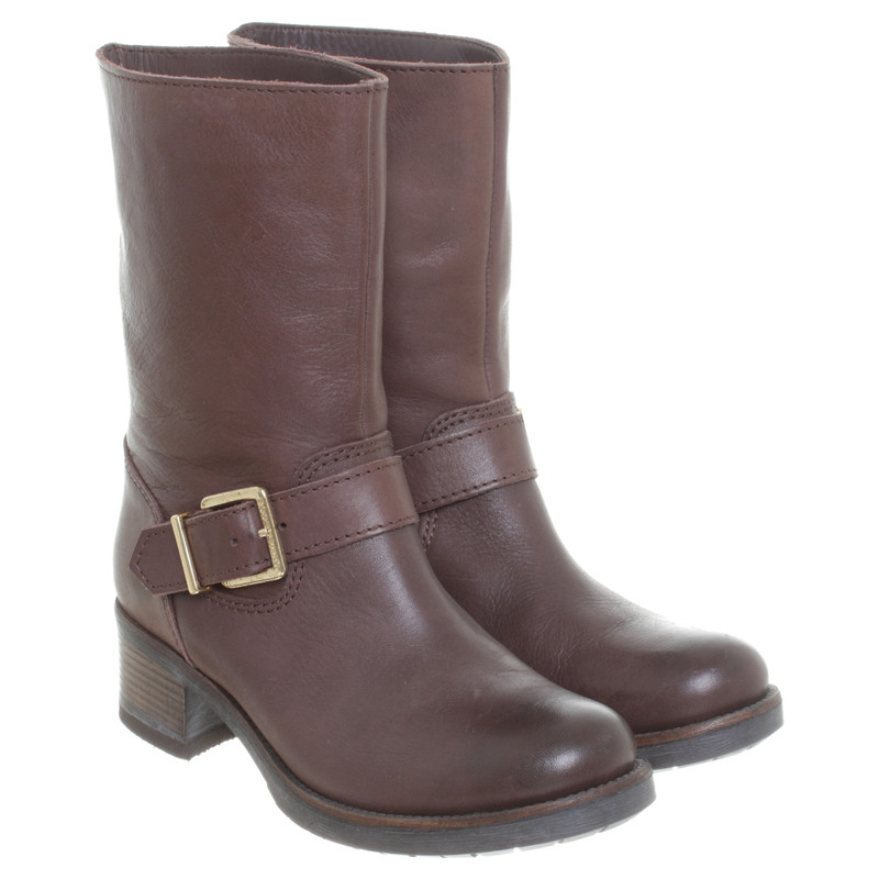 Strenesse Brown boots with buckle detail