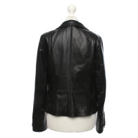 Marc Cain Jacket/Coat Leather in Black