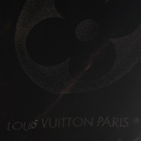 Louis Vuitton Samtseidenschal in marrone con logo stampato