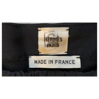 Hermès Hose aus Seide in Schwarz