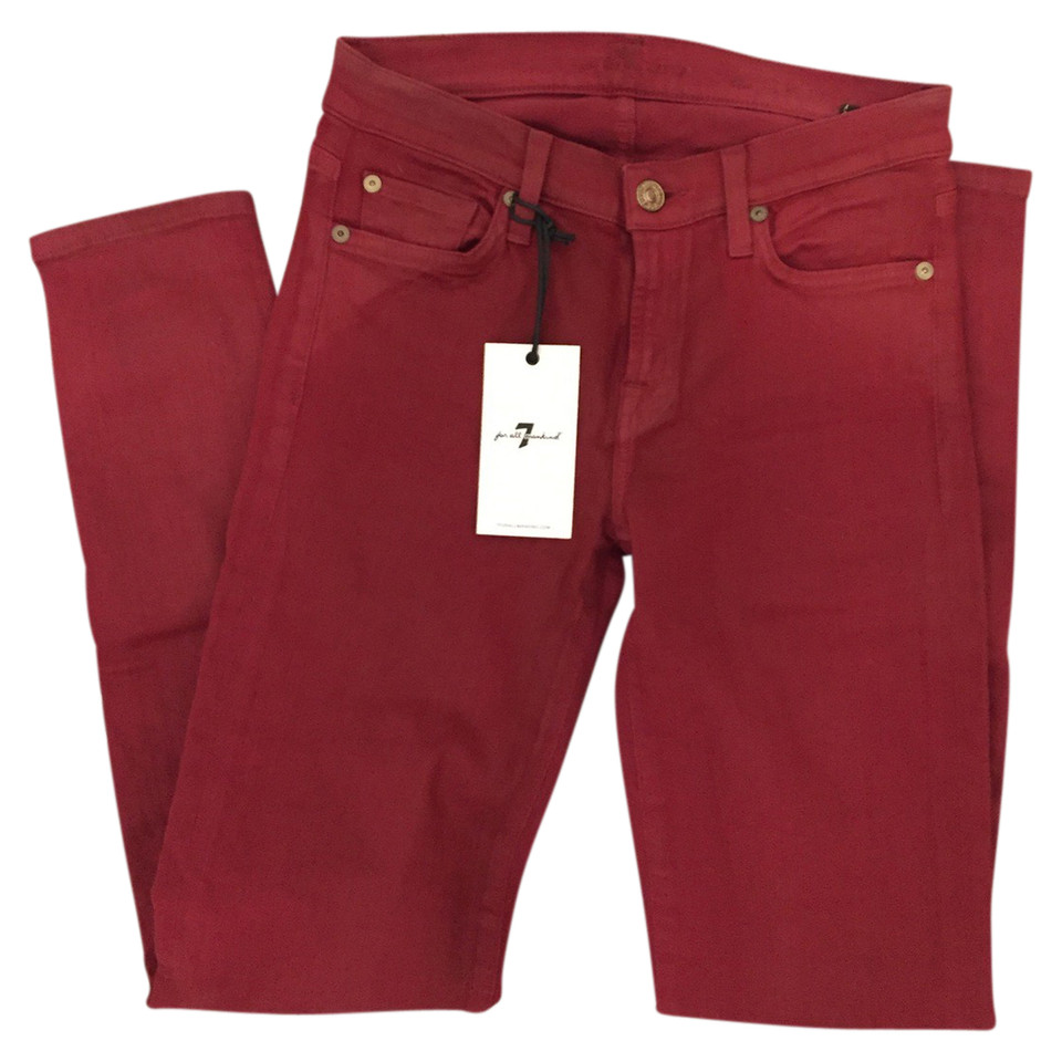 7 For All Mankind Jeans in rosso 
