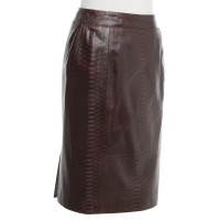 Max Mara Leather skirt in reptile look