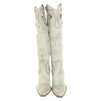 Christian Dior Boots Leather in Cream