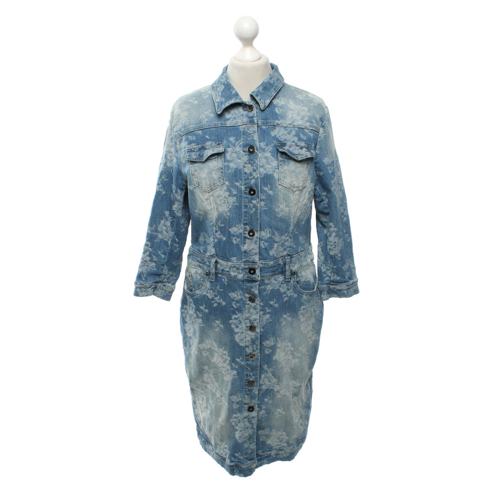 Airfield Kleid aus Baumwolle in Blau